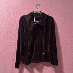 WHITE STAG Women’s Brown Velvet Full Zip Jacket Size L